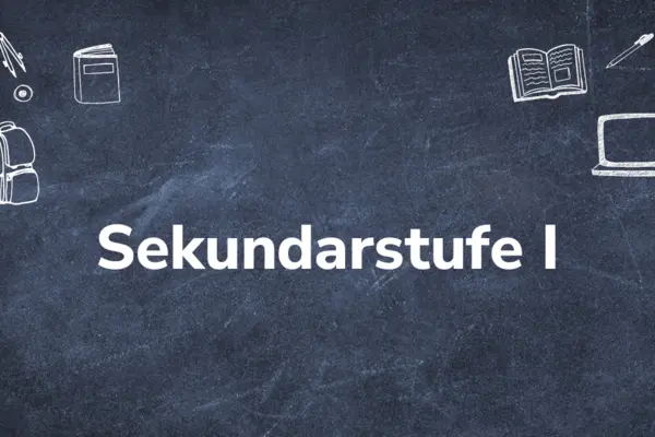 Text "Sekundarstufe I" auf Tafel