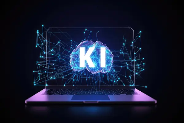 Laptop mit künstlicher Intelligenz (KI)