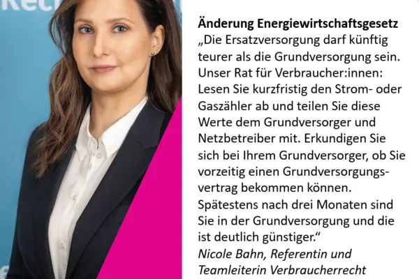 Nicole Bahn, Leiterin Verbraucherrecht Verbraucherzentrale Bremen