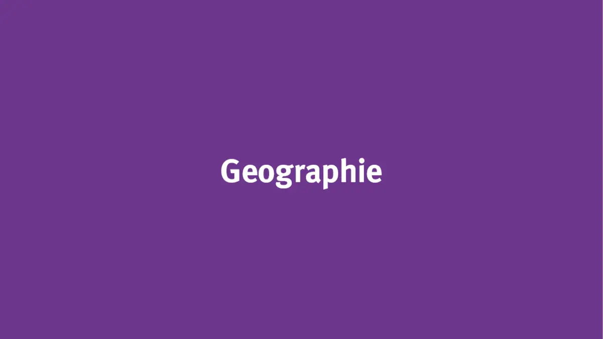Lila Hintergrund mit Schriftzug Geographie