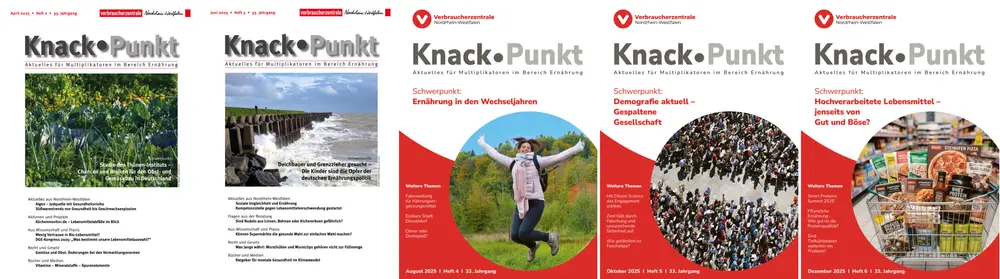 Collage aus mehreren verschiedenen Titelblättern des Knackpunkt.