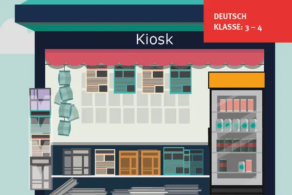 Kiosk mit Zeitschriften und weiteren Waren
