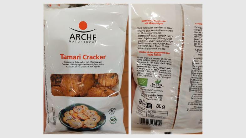 Verpackung von Tamari Crackern