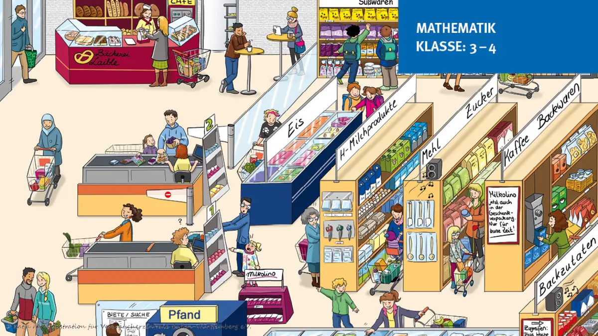 Supermarktwimmelbild 