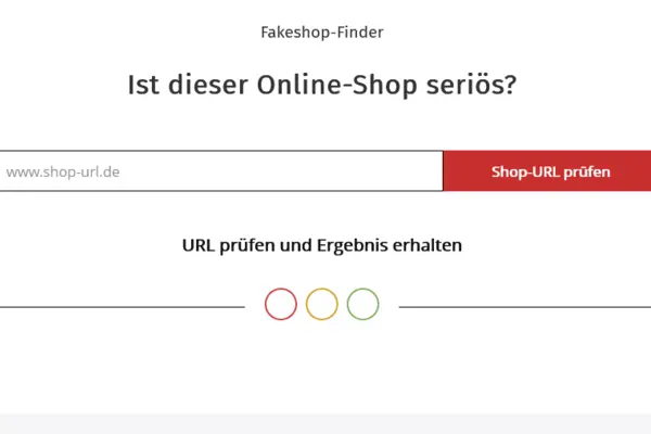 Screenshot des Fakeshop-Finders