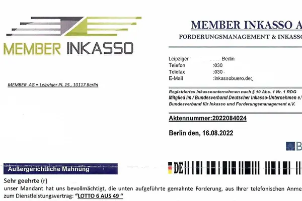 Ein offizieller Brief an jemanden, der allerdings gefälscht ist.