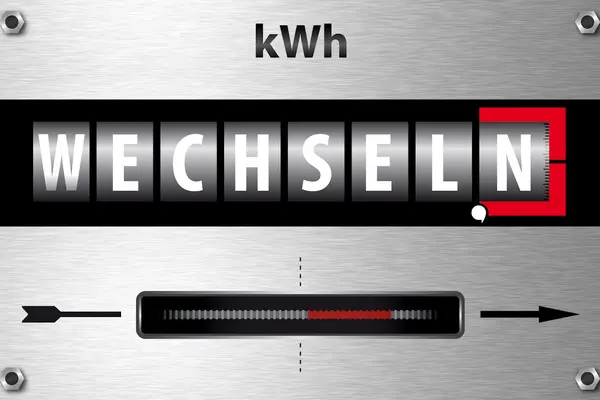 Stromzähler enthält statt Zahlen Buchstaben, Wechselservices