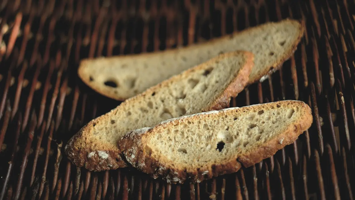 Drei Brotscheiben