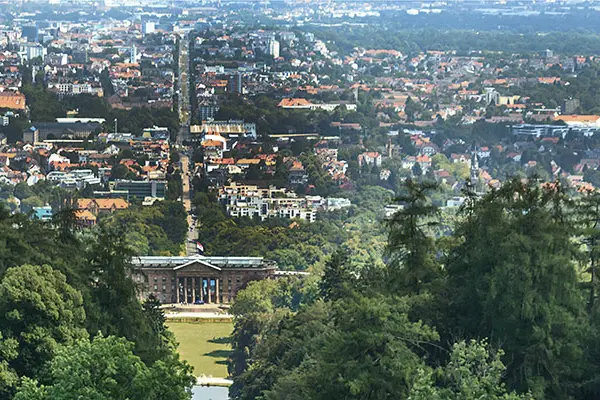 Panorama Kassel vom Bergpark Wilhelmshöhe aus