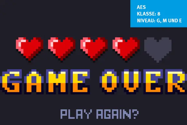 Videospielbildschirm mit Anzeige Game Over