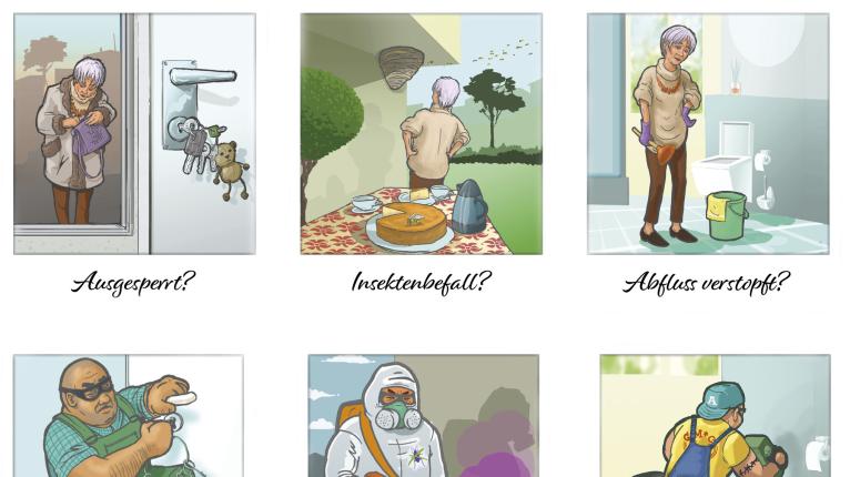 Das Geschäft mit dem Notfall Polaroids BW