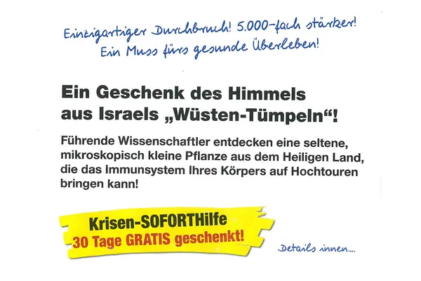 Werbebrief von Dr. Hittich