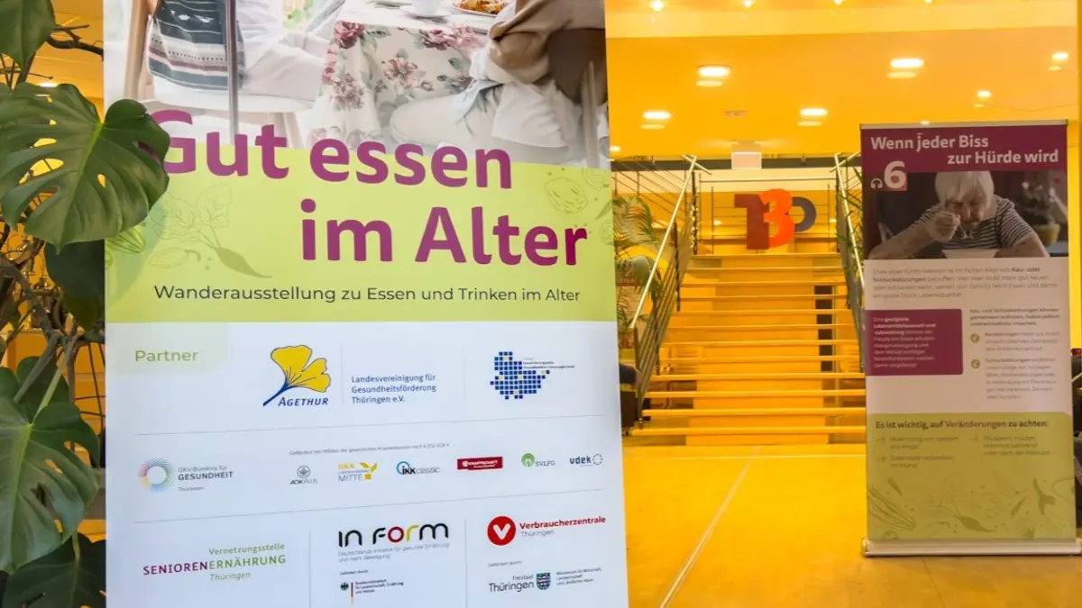 Blick in die Wanderausstellung "Gut essen im Alter".