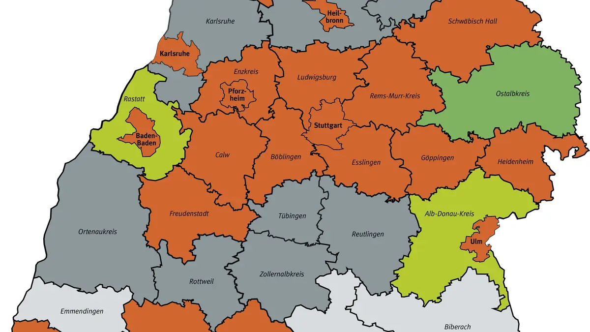 Karte von Baden-Württemberg