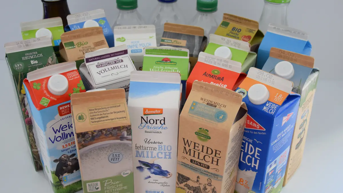 Weidemilch Tetrapacks