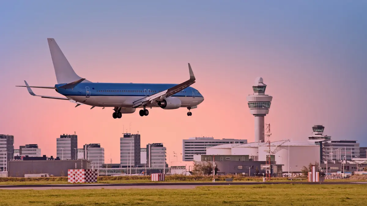 Flugzeug bei der Landung