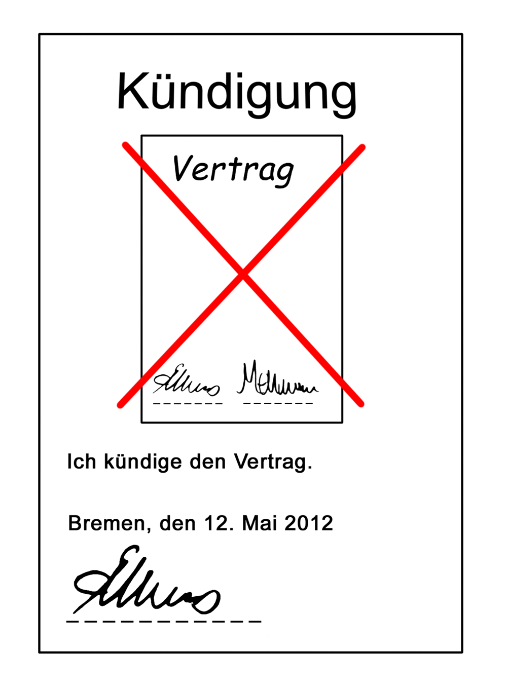 brief kündigung