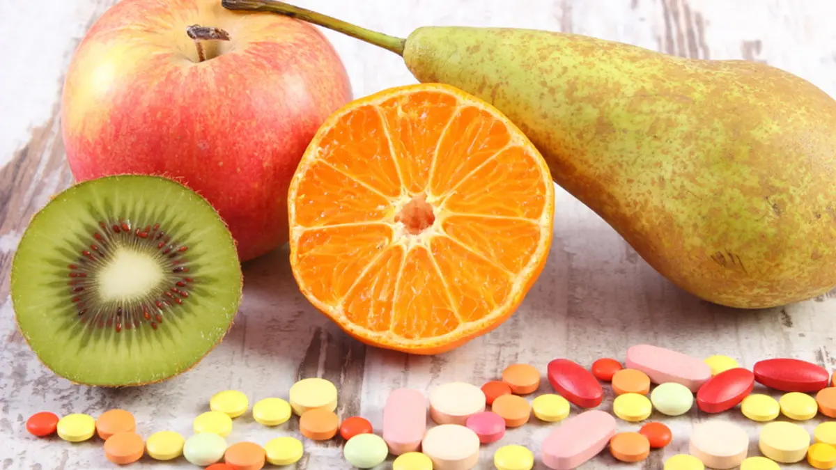 Apfel Birne Kiwi Orange Obst