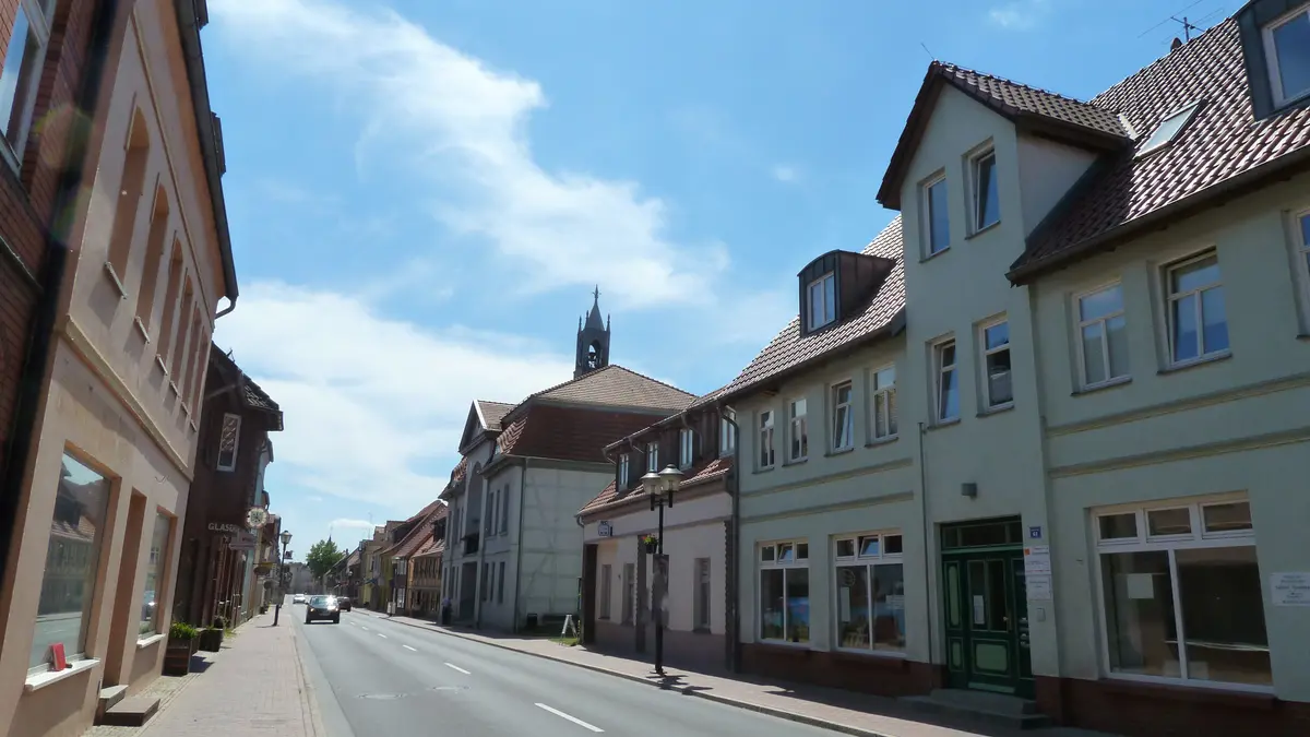 Innenstadt Goldberg mit Kirche