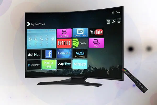 smart tv mit gebogenem Bildschirm