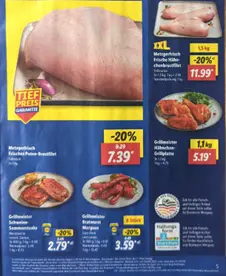 Lidl-Prospekt mit beanstandeter Preiswerbung für Hähnchenbrust