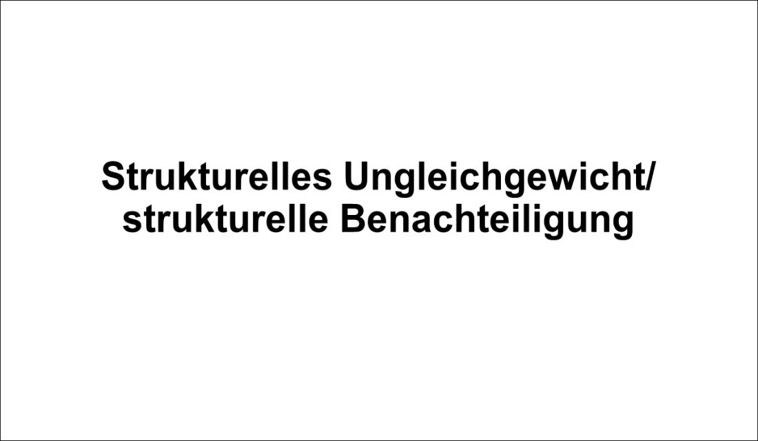 Text Strukturelles Ungleichgewicht