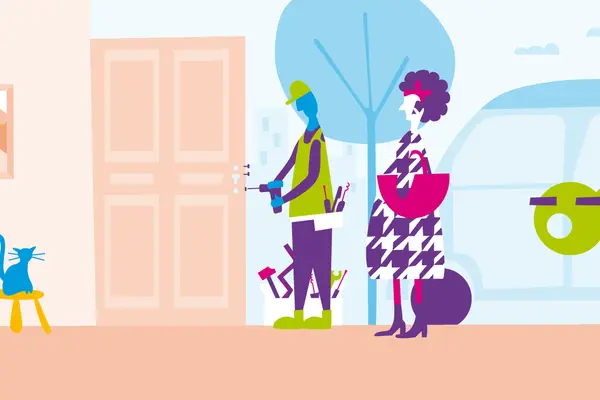 Infothek Illustration Schlüsseldienst Notdienst Giulia Cappello VZB