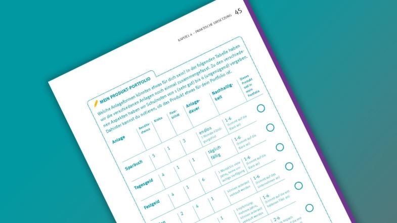 Ein Arbeitsblatt wird gezeigt