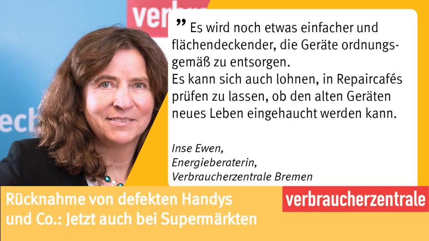 Rücknahme von defekten Handys und Co.: Jetzt auch bei Supermärkten