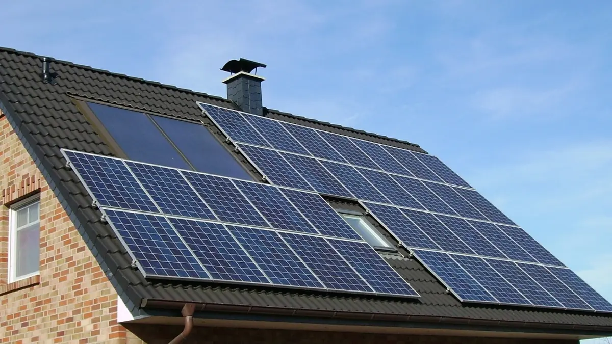 Photovoltaikanlage auf einem Hausdach