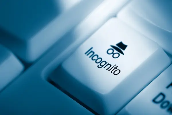 Taste mit der Aufschrift "Inkognito"