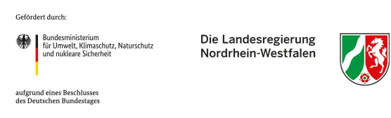 Logos des Bundesministeriums für Umwelt sowie der Landesregierung NRW