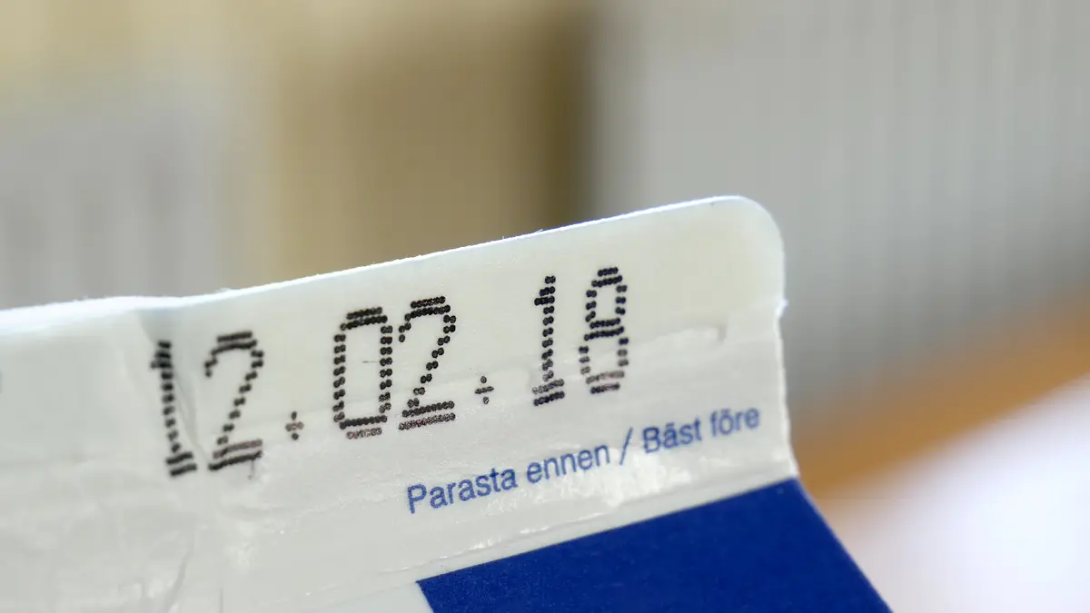 Mindesthaltbarkeitsdatum auf einer Milchtüte