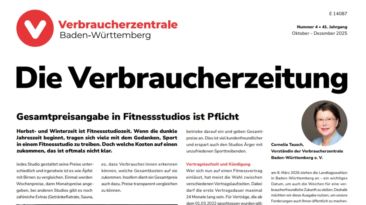 Titelseite Verbraucherzeitung 4/25
