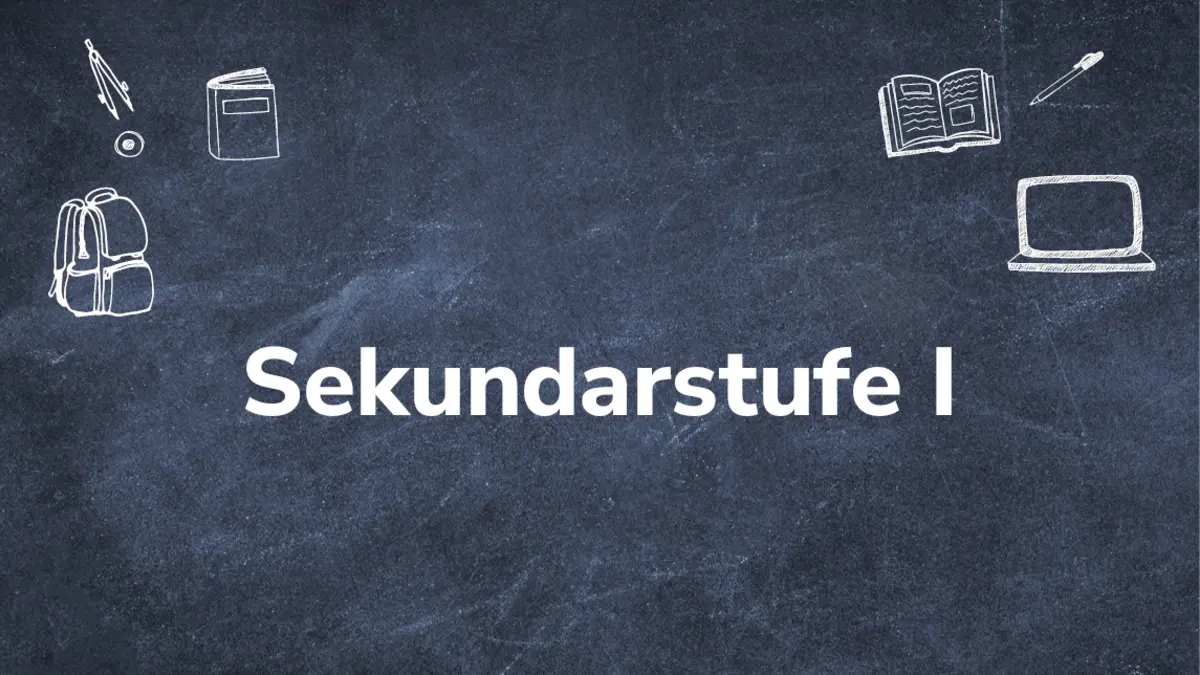 Text "Sekundarstufe I" auf Tafel