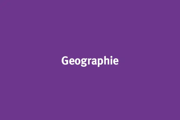 Lila Hintergrund mit Schriftzug Geographie