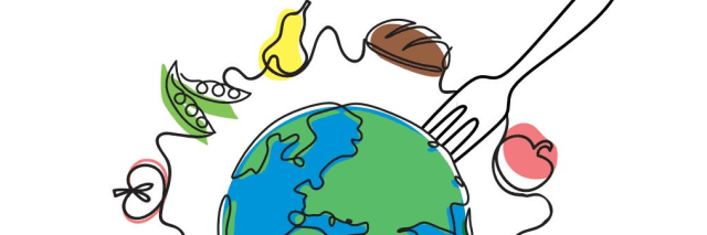 Titelmotiv des Arbeitsheftes "Dein Essen. Unser Klima".