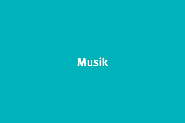 Blaugrüner Hintergrund mit Schriftzug Musik