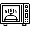 Das Icon zeigt einen Teller in einer Mikrowelle