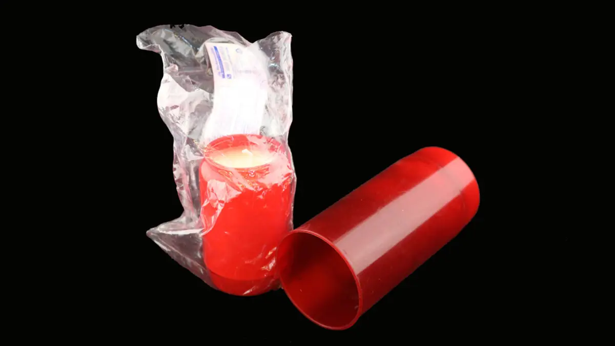 Grablicht mit Verpackung