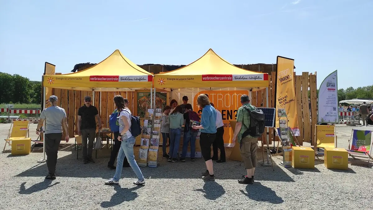 Aktionsstand der Verbraucherzentrale NRW, Bereich Energie