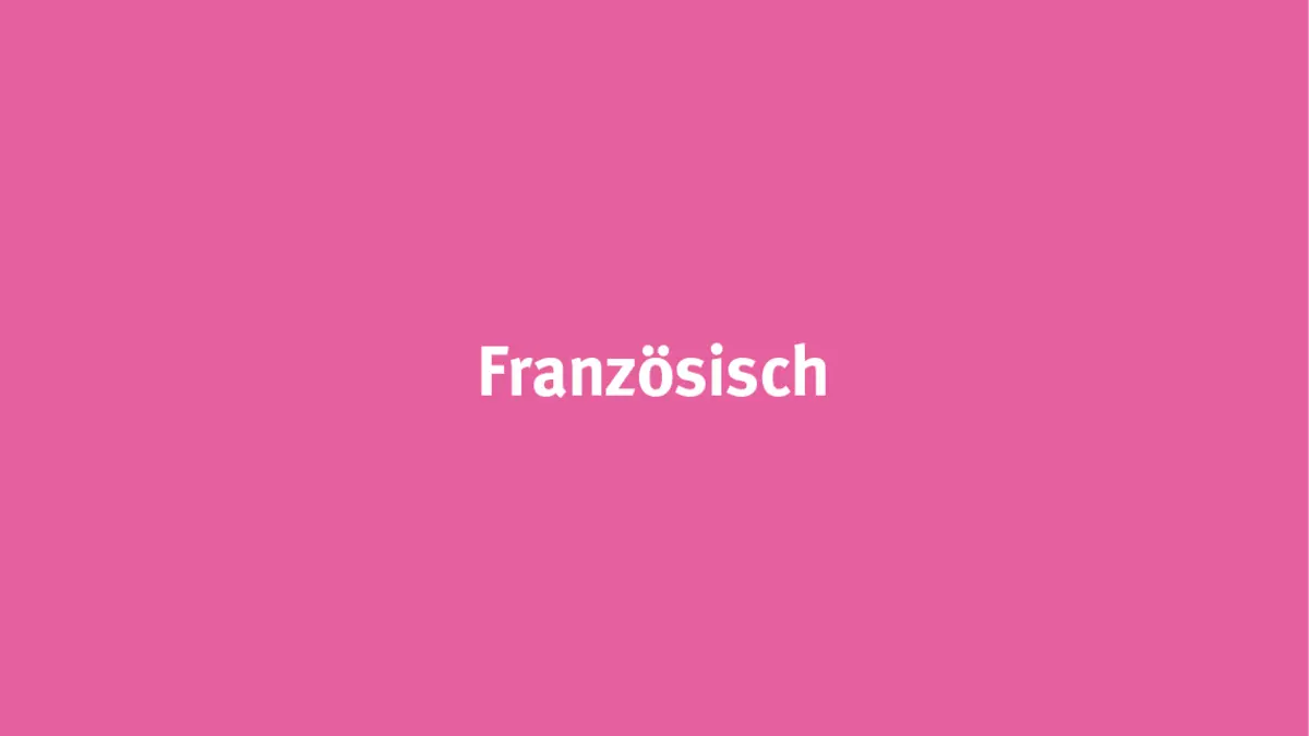 Französisch auf rosa Grund