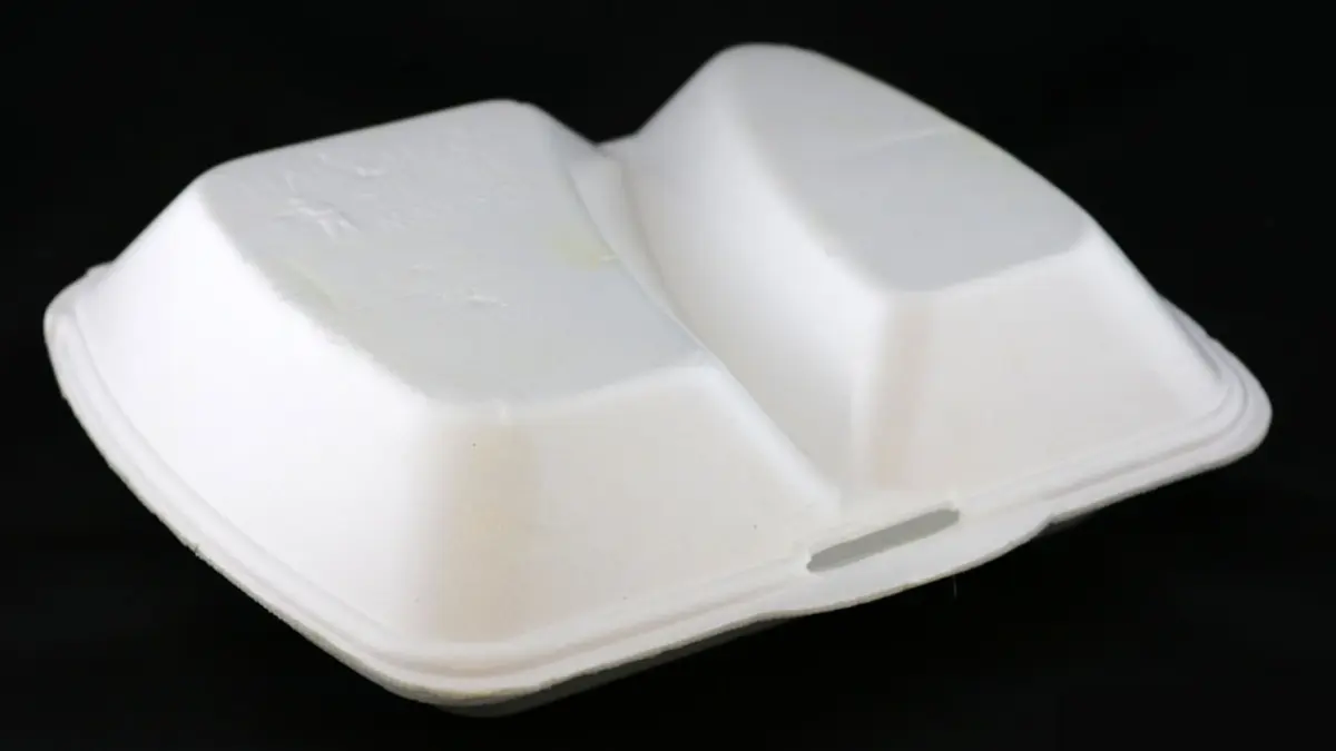 Schaumstoffschale für eine Mahlzeit