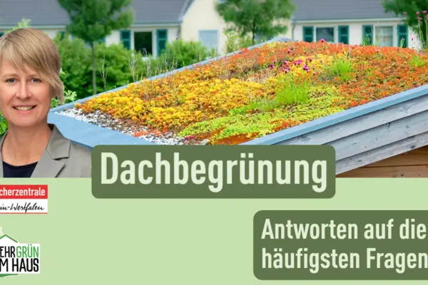 Videotitelbild FAQ zu Dachbegrünung, Expertin vor Fassadenbegrünung
