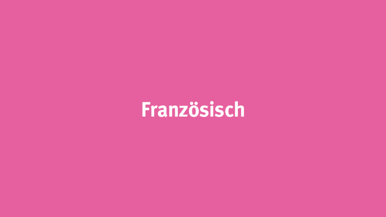 Französisch auf rosa Grund