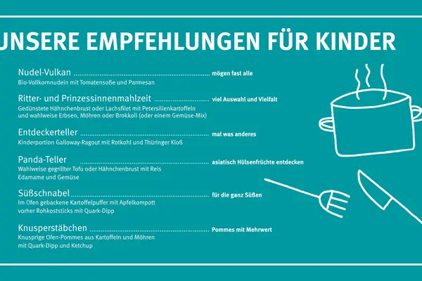 Kinderspeisekarte