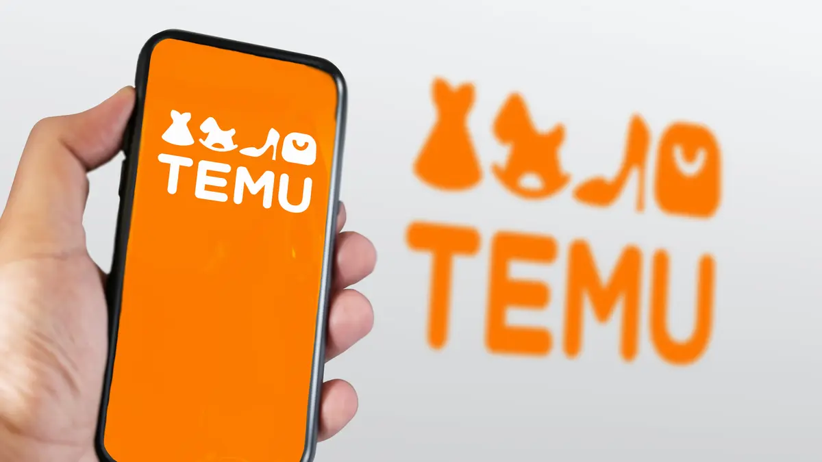 Temu-App auf dem Handy installiert