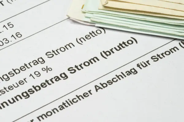 Stromrechnung mit Abschlagszahlung