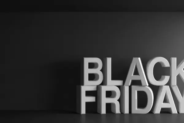 Der Schriftzug Black Friday auf einem dunklen Hintergrund