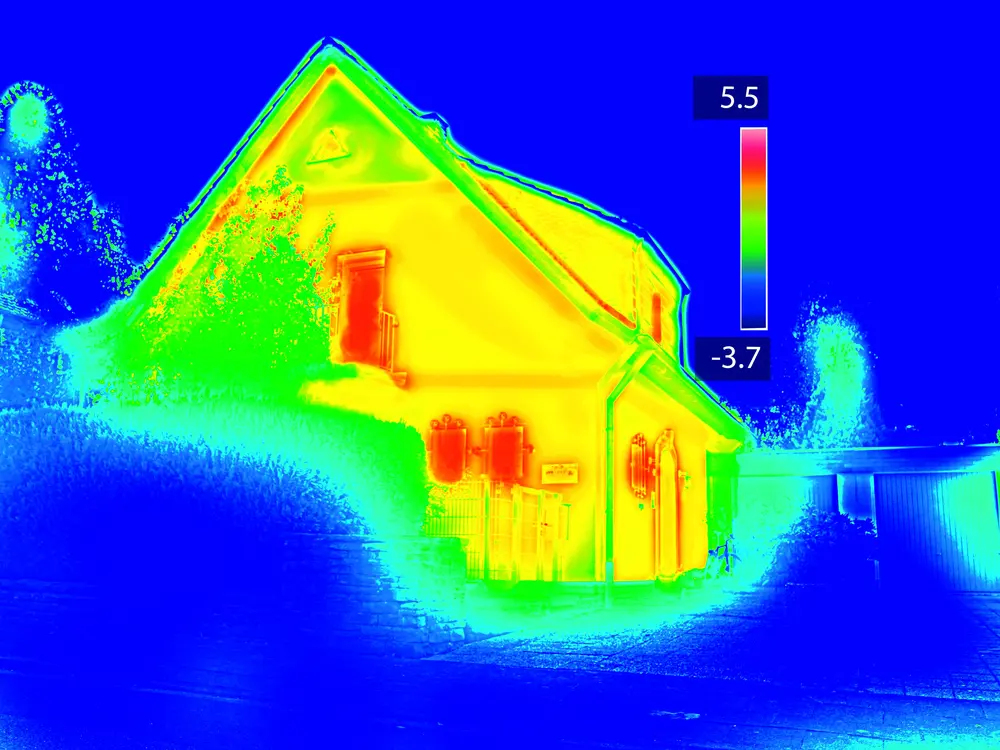 Thermografie-Aufnahme eines Gebäudes
